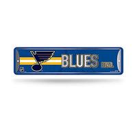 Rico Industries NHL St. Louis Blues - Cartel de metal para decoración del hogar (4 x 15 pulgadas), ideal para el hogar, oficina, dormitorio y cueva de hombre, hecho