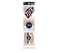 Rico Industries RSS260901: Texas at El Paso the University of (UTEP) 3 piezas de calcomanas de espritu retro