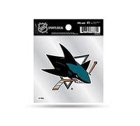 Rico Industries Sss9101 NHL San Jose Sharks-Calcomanía con Logotipo primario 4x4, Unisex, Natural, 4-"