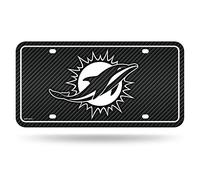 Rico MTG1101CF Dolphins - Diseño de Fibra de Carbono - Etiqueta automática de Metal, Multi, 6x12 Pulgadas