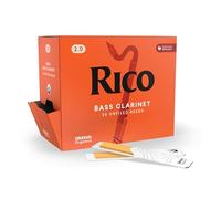 Rico Organic Clarinete Bajo Cañas Fuerza 2.0, Paquete de 25