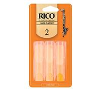 Rico Organic Clarinete Bajo Cañas Fuerza 2.0, Paquete de 3