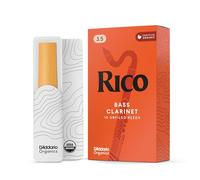 D'Addario Cañas para clarinete bajo Rico Fuerza 3.5 Paquete de 10