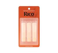 Cañas D'Addario Rico para saxofón barítono, fuerza 2.5, paquete de 3
