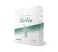 Rico RJC10MS La Voz Medium Soft Strength Reeds for Alto Sax (Pack of 10)