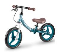 Ricokids Bicicleta sin Pedales a Partir de 1 año - Bicicleta de Equilibrio con Frenos - Ruedas de Espuma EVA - Sillín Ajustable - Azul Blanco