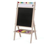 Ricokids Pizarra magnética de doble cara, juego de niños, con accesorios, rollo de papel ábaco, giratorio