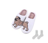 RICOKJRDE Pantuflas Doxie, Cómodas Pantuflas De Perro Salchicha Para Mujeres Y Hombres, Pantuflas De Felpa Suave Con Suelas Antideslizantes (A,44-45)