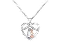 RICOKJRDE para Nieta - S925 Siempre Me Tendrás Y Yo Siempre Te Tendré A Ti, Collar De Corazón De Abuela A Nieta, Regalo De Joyería para Navidad (1pc)