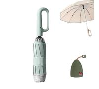 RICOKJRDE Paraguas Alvyne, Paraguas Plegable Alvyne Autohook con Hebilla De Anilla: Paraguas Plegable Automático Portátil para Protección contra La Lluvia, El Sol Y Los Rayos UV (Green)