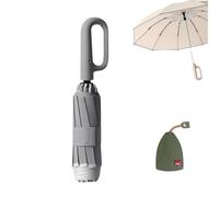 RICOKJRDE Paraguas Alvyne, Paraguas Plegable Alvyne Autohook con Hebilla De Anilla: Paraguas Plegable Automático Portátil para Protección contra La Lluvia, El Sol Y Los Rayos UV (Grey)