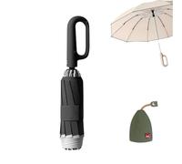 RICOKJRDE Paraguas Alvyne, Paraguas Plegable Alvyne Autohook con Hebilla De Anilla: Paraguas Plegable Automático Portátil para Protección contra La Lluvia, El Sol Y Los Rayos UV (Black)
