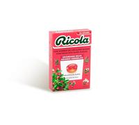 Ricola - Arándano Rojo, Caramelos Duros, Refresca y Alivia la Garganta y las Vías Respiratorias, 13 Hierbas Suizas y Aceites Esenciales, Sin Azúcar, con Edulcorante - Caja 50 g