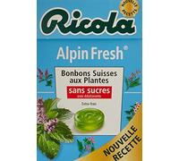 Ricola Candy Suisses aux plantes, alpino fresco, sans sucres, avec édulcorants - La boîte de 50 g