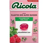 Ricola Dulces de melisa frambuesa sin azúcar - paquete de 50 g