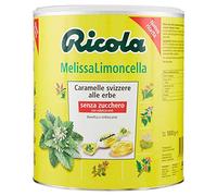 Ricola - Caramelos Balsámicos de Hierbas, Sin Azúcar, Sabor Melissa Limoncella - Bote de 1 kg