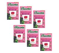 Ricola® | Caramelos duros de grosella negra | Caramelos de Hierbas Suizas Sin Azúcar - 6 Cajas (300 Gr)