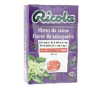 Ricola - Flor de Saúco, Caramelos Duros Sin Azúcar, Refresca, Alivia la Garganta y la Respiración, con Flor de Saúco, 13 Hierbas Suizas y Mentol, con Edulcorantes - Caja 50 g