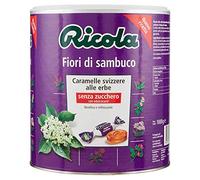 Ricola - Caramelos suizos sin azúcar con sabor a flores de saúco balsámico y hierbas - Bote de 1 kg