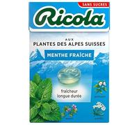 Ricola - Dulces con plantas suizas, fragancia de menta fresca, sin azúcares, caja de 50 g