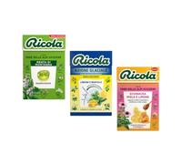 Ricola | Dulces Miel Limón | Dulces de Menta de Montaña | Dulces Limón Mentol | Tris Dulces Hierbas Duras