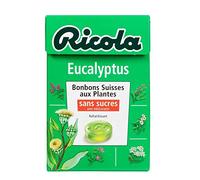 Ricola - Eucalipto sin azúcar 50 g - Cuatro artículos