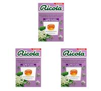 Ricola - Flor de Saúco, Caramelos Duros Sin Azúcar, Refresca, Alivia la Garganta y la Respiración, con Flor de Saúco, 13 Hierbas Suizas y Mentol, con Edulcorantes - Caja 50 g (Paquete de 3)