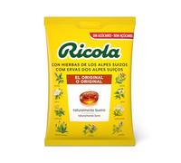 Ricola - Hierbas Suizas Original, Caramelos Duros Sin Azúcar, Refresca, Alivia la Garganta y la Respiración, con Aceites Esenciales de Menta, Mentol y 13 Hierbas Suizas, con Edulcorantes - Bolsa 70 g