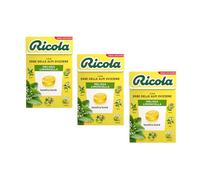 Ricola® | Melissa Limoncella | Dulces Hierbas Suizas Refrescantes | Dulces Dulces Sin Azúcar - 3 Estuches (150 Gr)