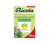 Ricola - Menta manzana sin azúcares 50 g - Lote de 4
