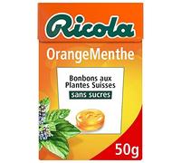 Ricola - Naranja Menta Sin Azúcares Transmisión 50G - Lot De 4 - Precio Por Lote - Entrega Rápida