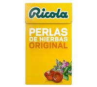 Ricola - Perlas de Hierbas Suizas Original, Caramelos Blandos, Refresca, Alivia la Garganta y la Respiración, con 13 Hierbas Suizas y Aceites Esenciales, con Edulcorantes - Caja 25 g
