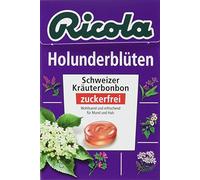 ricola Sambucus de flores, sin Azúcar, 20 unidades) (20 x 50 g Carcasa)