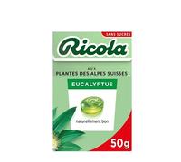 Ricola | Sin Azúcar, Eucalipto Stevia, 50 g, 5 Unidades