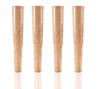 RICOLUS 4 Piezas Patas de Muebles de Madera Roble,Patas de Muebles Madera Natural Patas de Recambio para Sofá Cónicas Recto Patas Armario Pies de Madera para Mesa de Té (50cm)