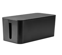 RICOO Organizador Cables Z2301-B, Caja Enchufes y Recoge Cables para el Hogar, Caja Guarda Cables Ordenar Cables, 23,5 x 11,5 x 12 cm, Negro