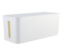 RICOO Organizador Cables Z3201-W, Caja Enchufes y Recoge Cables para el Hogar, Caja Guarda Cables Ordenar Cables, 32 x 13,5 x 12,7 cm, Blanco