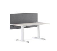 RICOO Divisor acústico para escritorio, 150 x 60 x 2 cm, protección visual, fieltro, gris, aislamiento acústico, oficina ZAP1560-G