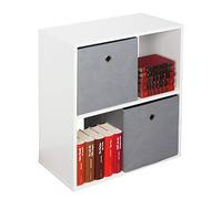 RICOO Estantería 71 x 60 x 31 cm Comoda pequeña Moderna Mueble Dormitorio WM111-WM Muebles de hogar Estante Zapatero Madera Color Blanco Mate