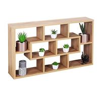 RICOO Estanteria Pared 85 x 48 x 16 cm WM050-EG Estante Flotante Roble marrón - Libreria almacenaje