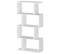 RICOO Estanteria Salon 140 x 70 x 30 cm WM074-WM Estante librería de Suelo Blanca Mate