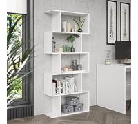 RICOO Estanteria Salon 160 x 70 x 25 cm WM073-WM Estante librería de Suelo Blanca Mate
