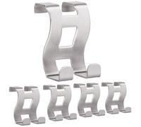 RICOO Gancho para Puerta, MH001-5 Gancho de Acero Inoxidable para Puertas de Dormitorio y Baño, Juego de 5, Diseño Moderno y Estable, Dimensiones 5 x 6 x 4,5 cm.