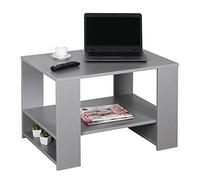 RICOO Mesa de Centro Salon 72 x 50 x 50 cm WM090-PL Mesa Sofa Auxiliar Gris