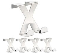 RICOO Perchero de Puerta de Acero Inoxidable Sin Taladrar, MH031Sx5, Colgador Puerta Robusto para Baño y Dormitorio, Ideal para Ropa y Toallas, Plata