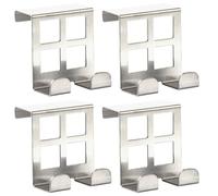 RICOO Perchero Puerta MH030Sx4 - Gancho Puerta de Acero Inoxidable para Colgar sin Taladrar - Perchero Puerta Baño y Dormitorio, Colgador puerta - 4 piezas
