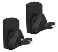 RICOO Soporte Altavoces LH038-B para Pared, Conjunto de 2 Universal y Ajustable para Altavoces de hasta 2,5 kg, 110 x 65 x 91mm, Negro