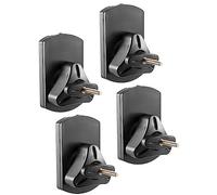 RICOO Soporte Altavoces LH038-B para Pared Conjunto de 4 Universal y Ajustable para Altavoces de hasta 2,5 kg 110 x 65 x 91mm Negro