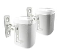 RICOO Soporte de Pared para Altavoces Específicamente para Sonos® Play:1, LH431-W, Set de 2, Blanco, Inclinable: +90°/-50°, Giratorio: +60°/-60°, Capacidad Máxima 2 kg.