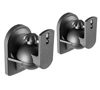RICOO Soporte para Altavoces de Pared LH028-B, Universal Giratorio/Inclinable para Altavoces de hasta 2,5 kg, Conjunto de 2, Negro.
